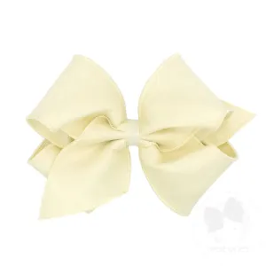 Wee Ones King Size Jewel-toned Dupioni Silk and Grosgrain Overlay Bow