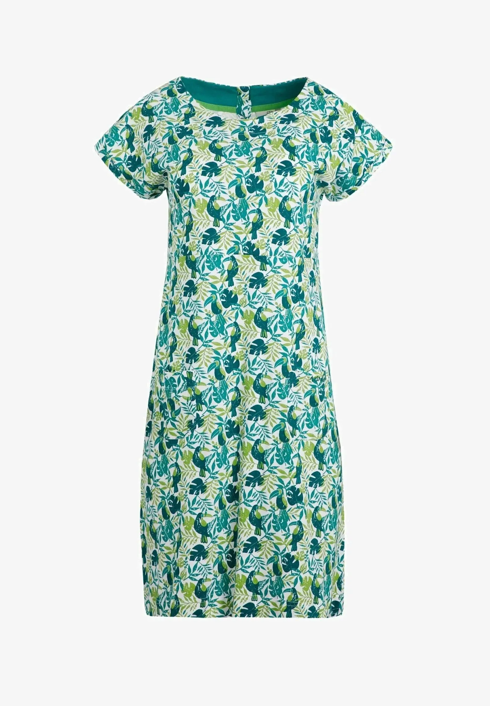Weird Fish Tallahassee Organic Jersey Dress Kiwi