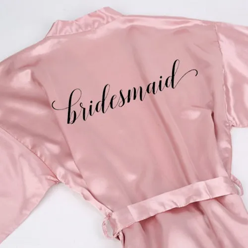 Women's Bridal Party Satin Robe