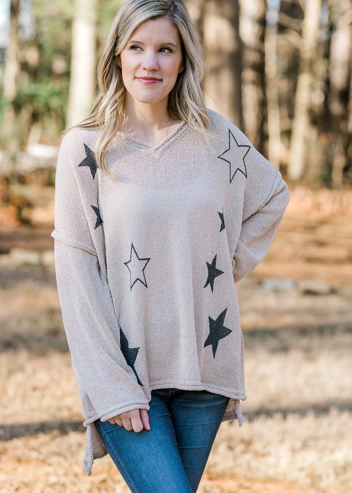 X Khaki Star Sweater