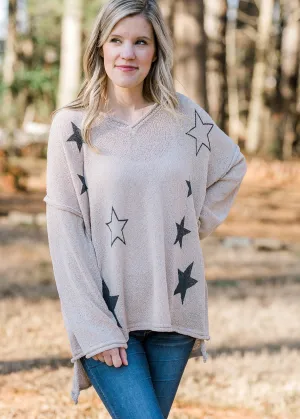 X Khaki Star Sweater