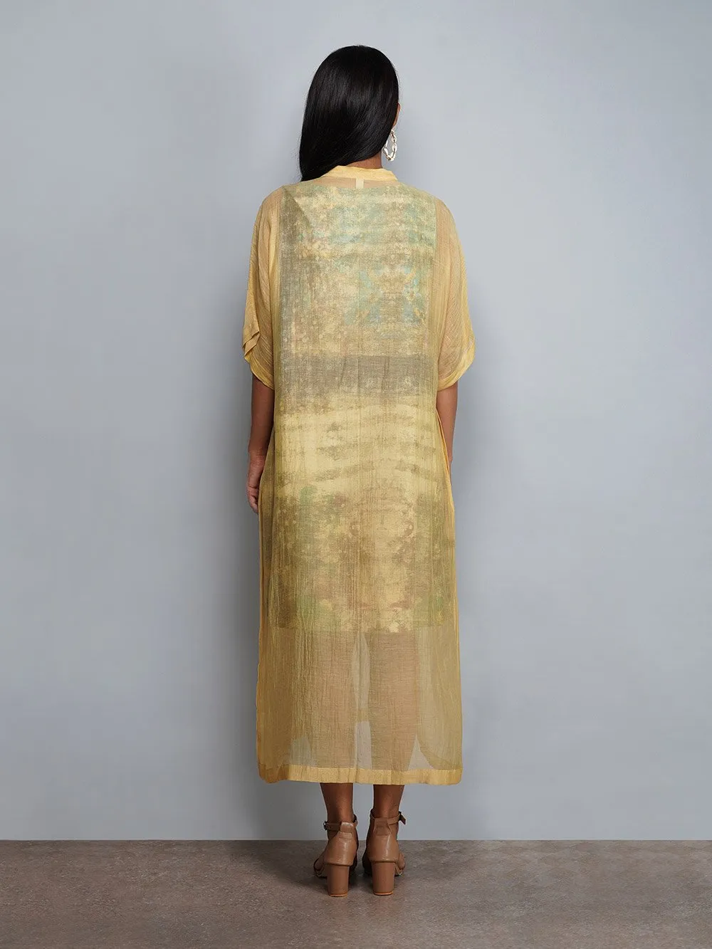 Yavi   I   Solid Chanderi Dress With Slip