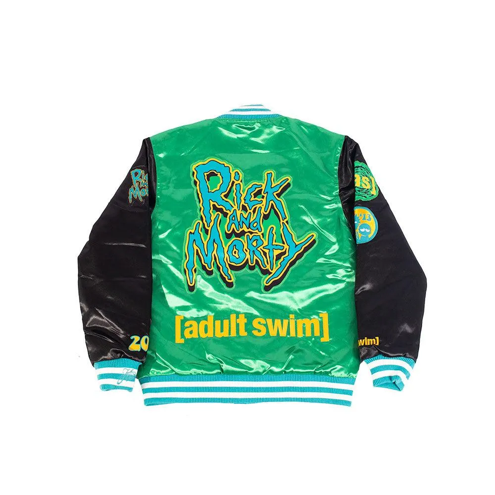 YOUTH RICK AND MORTY SATIN JACKET (GREEN)