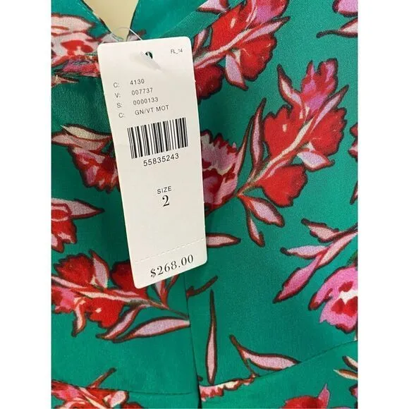 Yumi Kim for Anthropologie NWT Vienna Silk Floral Print A-Line Dress Size 2