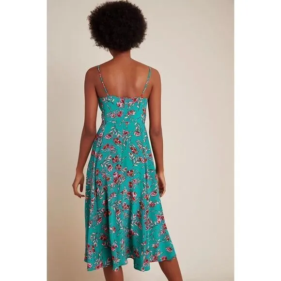 Yumi Kim for Anthropologie NWT Vienna Silk Floral Print A-Line Dress Size 2